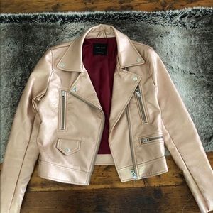 Rose gold Pleather Jacket